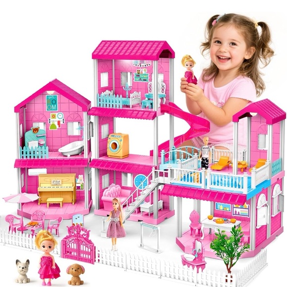 Other - BNIB Pink Doll House for Girls